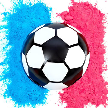 Gender Reveal Fußball– Überraschungseffekt mit Farbpulver für Ihre Babyparty