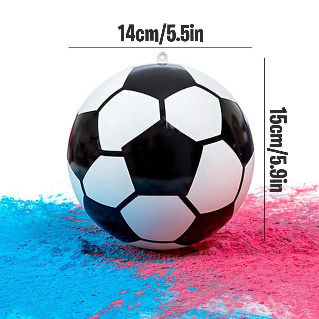 Gender Reveal Fußball– Überraschungseffekt mit Farbpulver für Ihre Babyparty