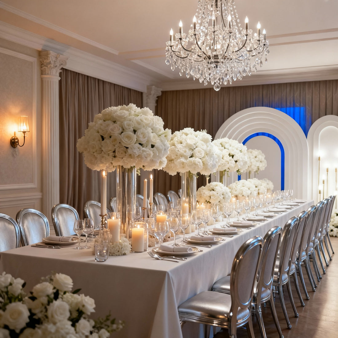 Backdrop White Diamond inkl. 4 Säulen