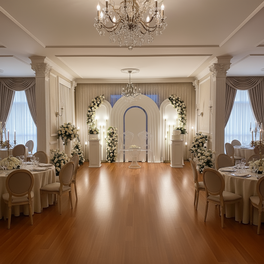 Backdrop White Diamond inkl. 4 Säulen