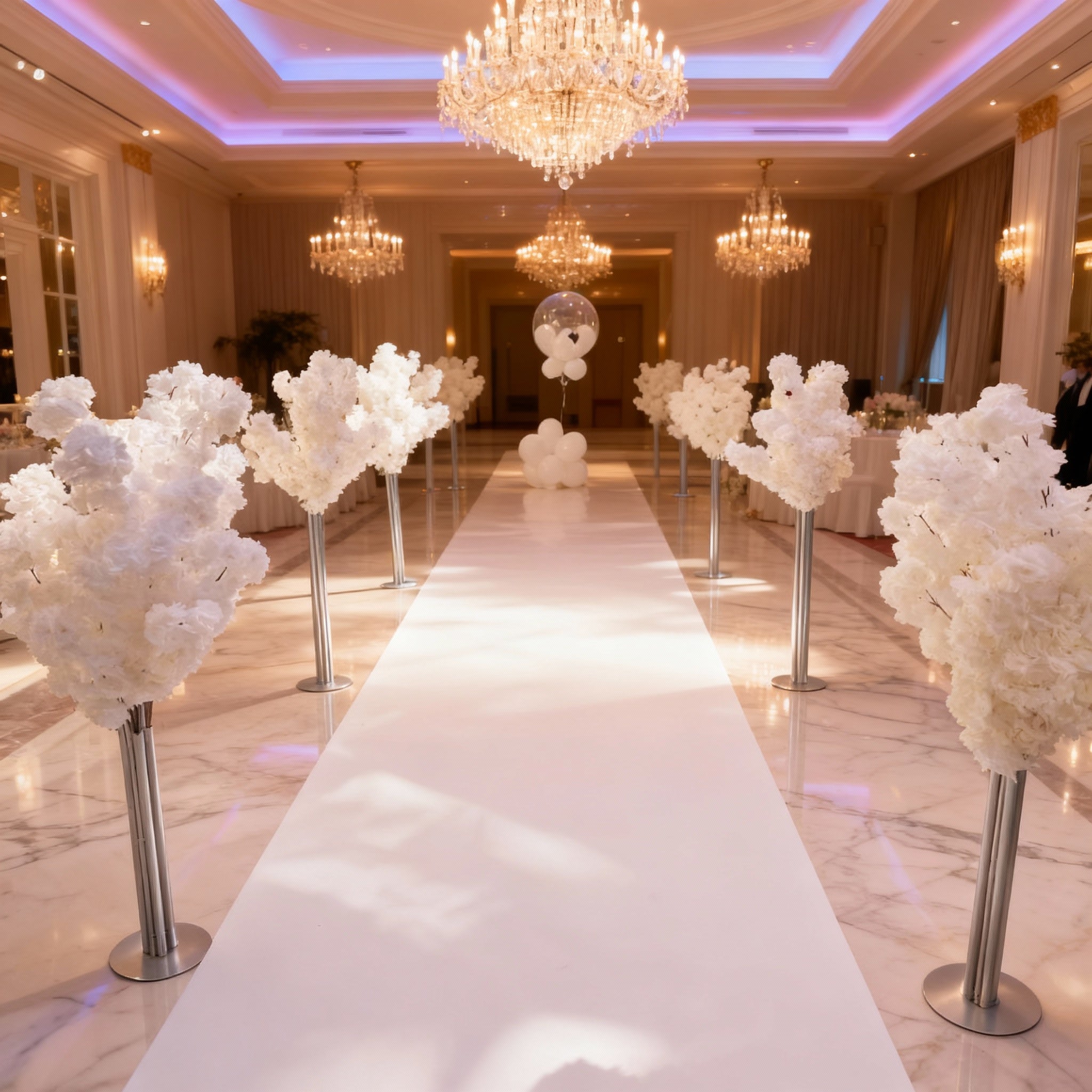 Wedding Walk - 6 Blumenständer weiß