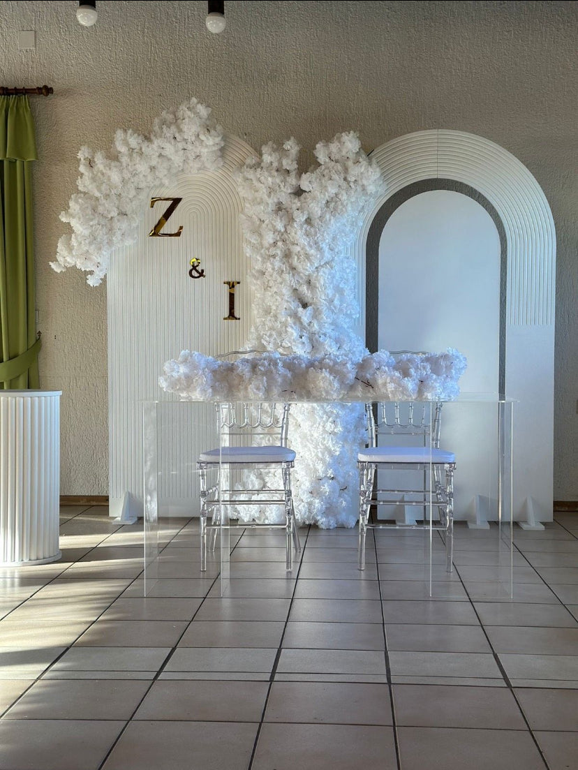 Backdrop White Pearl 3er Set inkl. 1 Säule